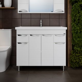 Напольная тумба под раковину Санта Родос 206016 100 см белый